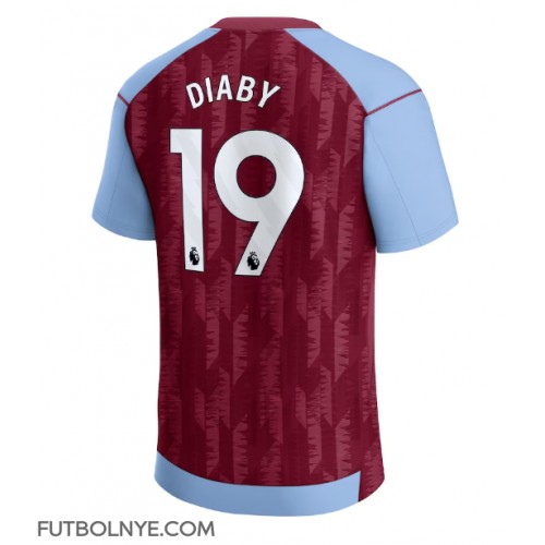 Camiseta Aston Villa Moussa Diaby #19 Primera Equipación 2023-24 manga corta
